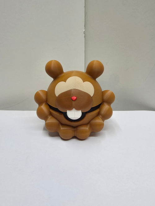 3D Printed Bidoof Figurine – Cute Pokémon Collectible | Desk Décor Gift for Gamers & Anime Fans
